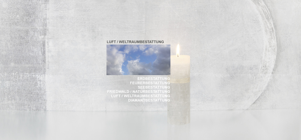 Weible Luftbestattung / Weltraumbestattung